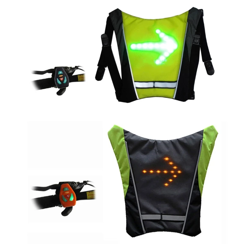 

Pendant Wireless Remote Control Turn Signal Lightweight Reflective LED Signal Light Backpack Outdoor Sport Safety Drop Shipping