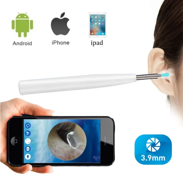 Otoscope numérique pour les oreilles et le nez, appareil avec caméra, WIFI,  visuel, médical, nettoyeur de cire d'oreille, outils pour appareil photo,  compatible avec IOS et Android - AliExpress