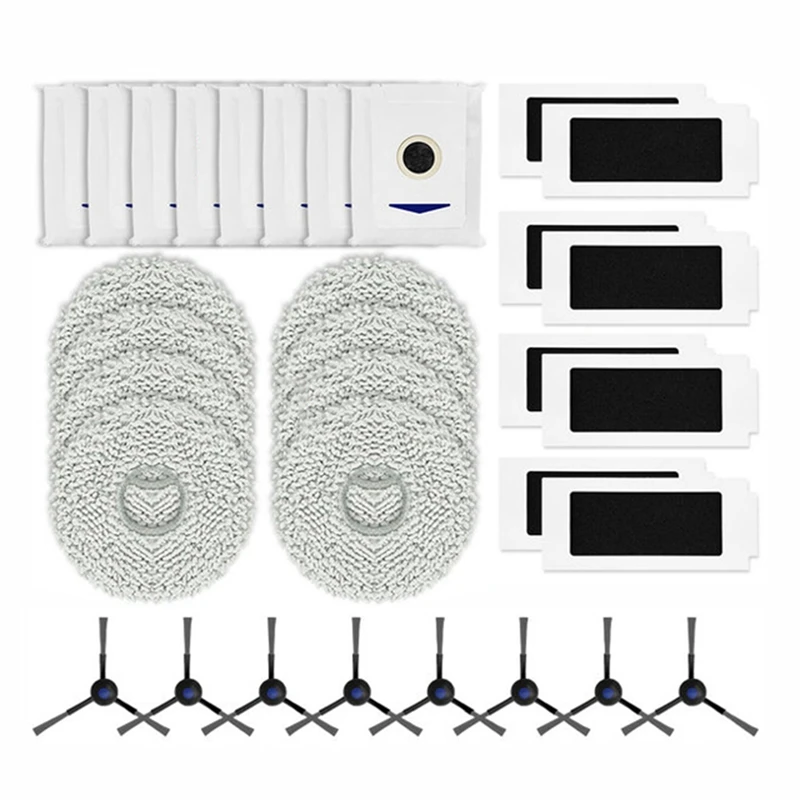 

Сменные детали Для Ecovacs Deebot T30 Pro Omni / DDX14 / T30 MAX, боковая щетка для пылесоса, Hepa фильтр, тряпка, пылесборник