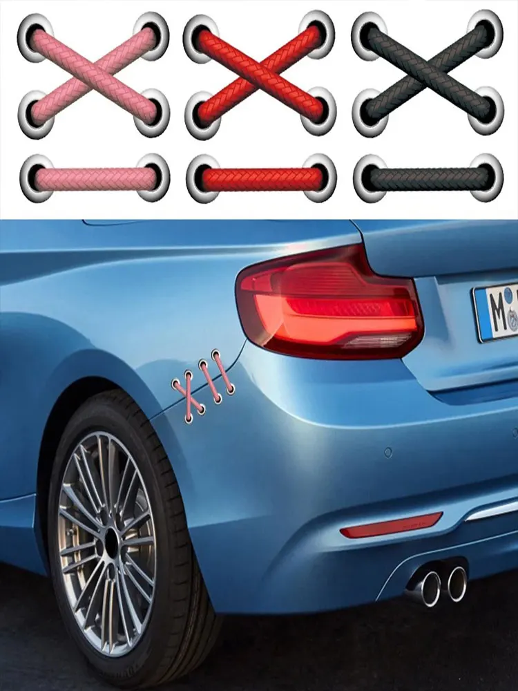 

Car Sticker 6XDB Shoelaces Waterproof Auto Tank Stickers for Creative Car Body Bumper Trunk Decals Decor Auto Accessories