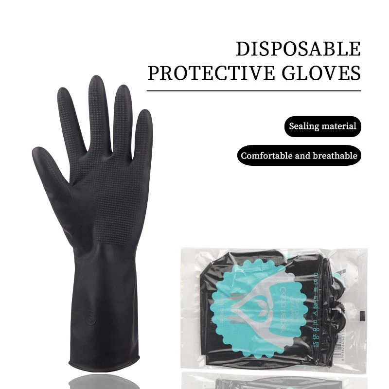 Black Barber Hair Dye Gloves Anti Slip Waterproof Hand Protectors