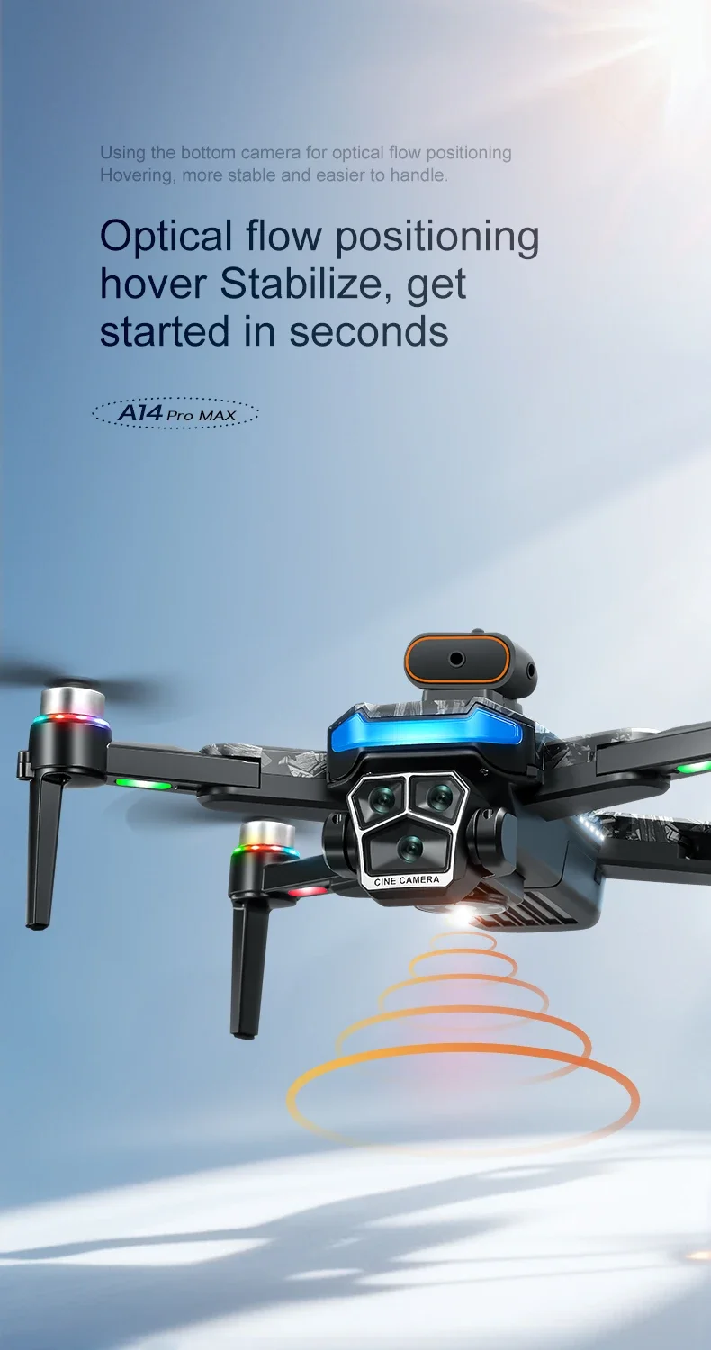 Xiaomi A14 Pro max GPS Brushless 8K Triple Camera HD Optical Flow Intelligent Ob