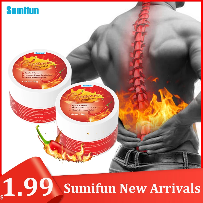 

30g Sumifun Hot Pepper Analgesic Cream Capsicum Balm Knee Joint Muscle Pain Relief Ointment Rheumatism Arthritis Care Plaster