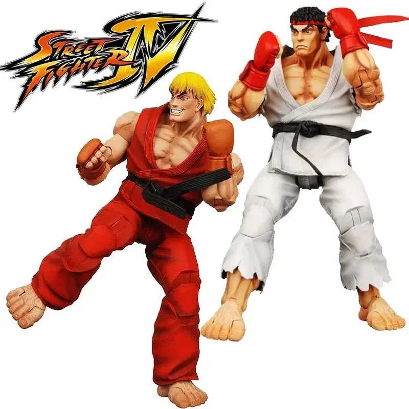Anime Street Fighter Fighting Game Action Figure Periferica Ken Masters Hoshi Ryu Pvc Kawaii Toys Dolls Room Decor Boys Gift
