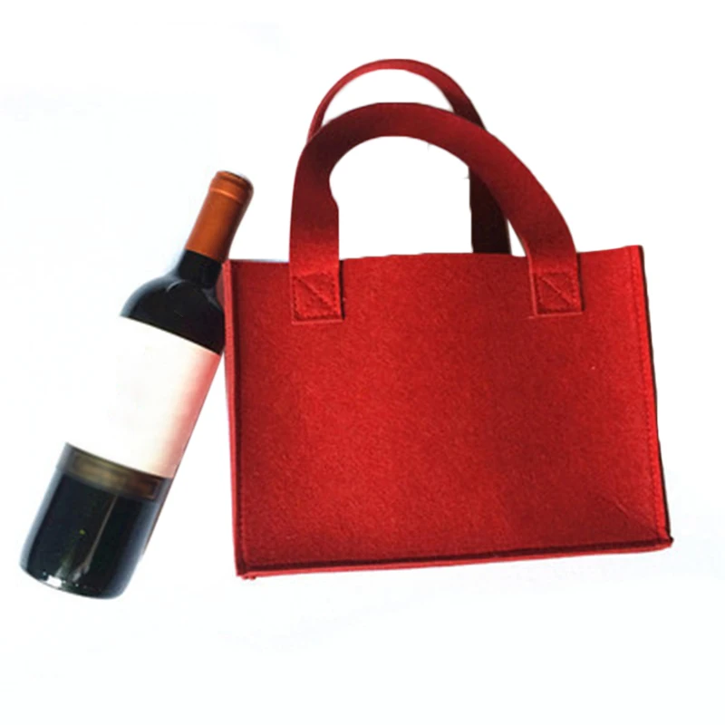 

Beer Wine Protective Handbag Storage Bag, Felt 6 grid Design, Enjoy Your Wines Anywhere, Gray/Wine (As Pictures Show)