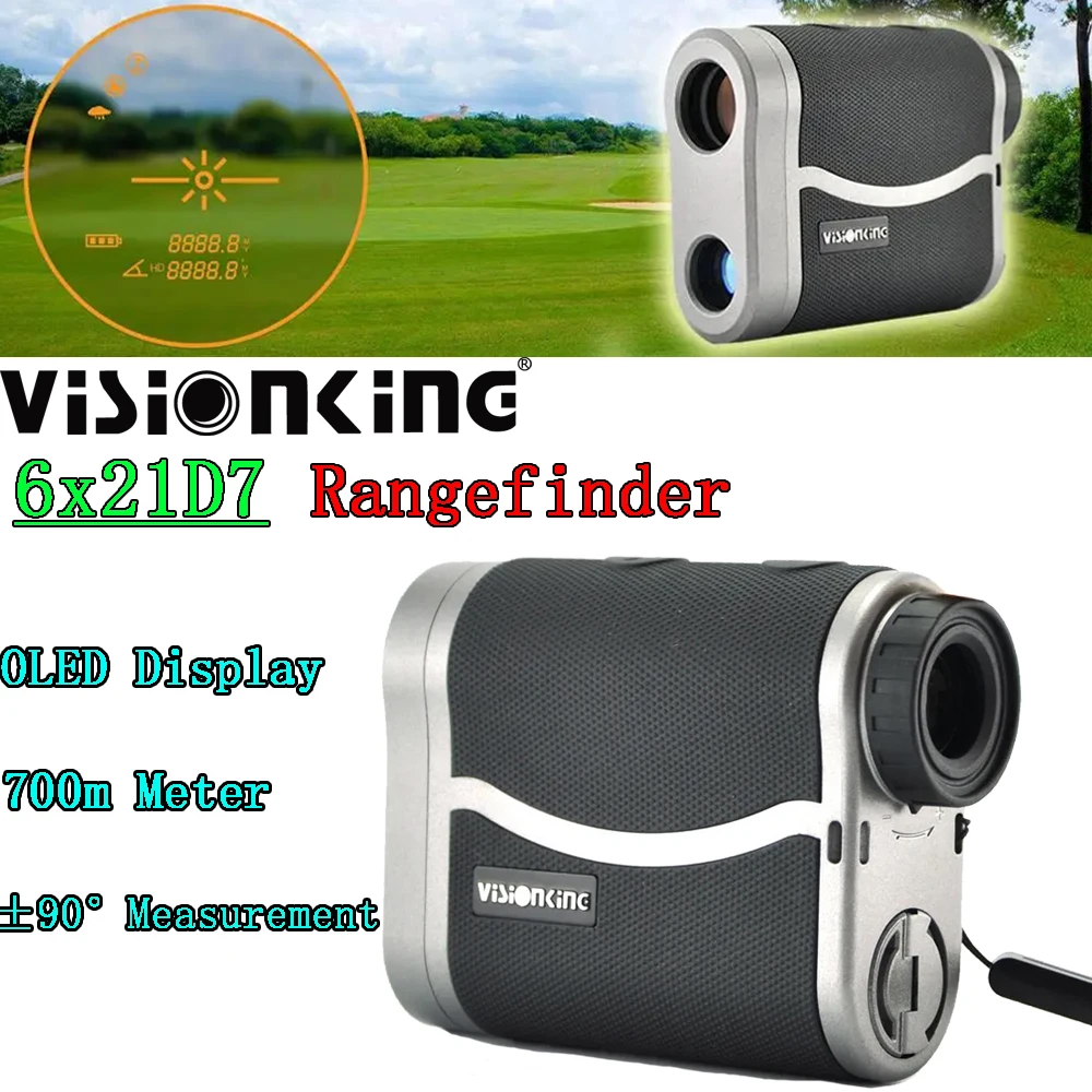 Visionking 6x21 OLED Laser Rangefinder Professional Golf 700m Distance Meter Angle Measure Hunting Monocular Optical Telescope