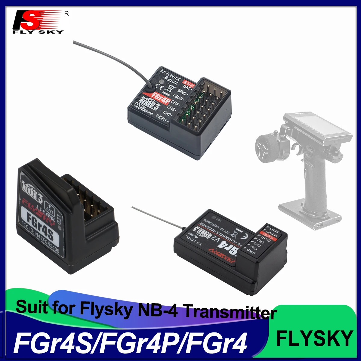 Приемник Flysky FGR4S V2 FGR4P FGR4 V2 MINI AFHDS PWM /PPM / IBUS выходной приемник для flysky NB4 PL18 RC передатчик для радиоуправляемого автомобиля лодки