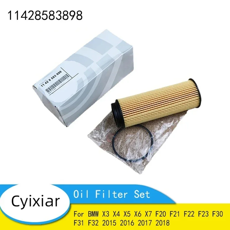 Oil Filter For BMW X3 X4 X5 X6 X7 F20 F21 F22 F23 F30 F31 F32 11428583898 2015
