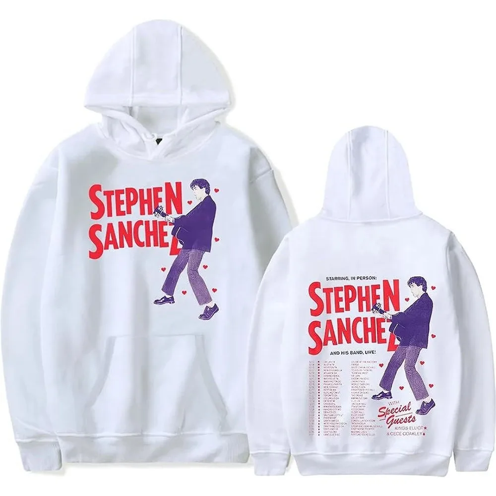 Hoodies masculinos e femininos de Stephen Santos, moletom Merch, pulôver com capuz, moda, primavera, outono, 2024