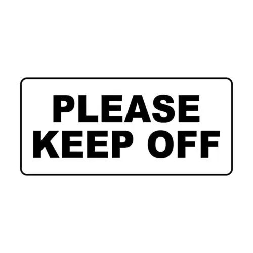 Please Keep Off Black Retro Vintage Style Metal Sign 8 X12 In With please-keep-off-black-retro-vintage-style-metal-sign-8-x12-in-with
