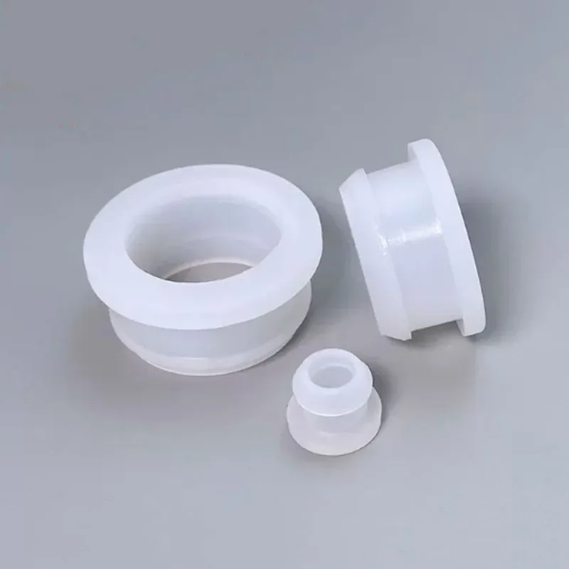 Silicone Rubber Plugs Pipe End Cap Rubber Caps Silicone Rubber Caps 4.5mm-50.6mm Transparent Hole Plug Round Silicone Rubber Snap-on Grommet Hole Plugs End Caps Bung Wire Cable Protect Bush