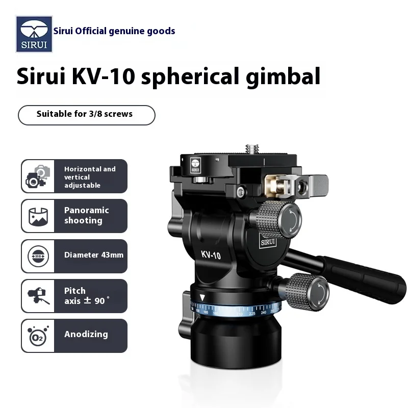 Sirui KV-10 Pan and Tilt Head with Leveling Base