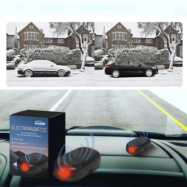 Electromagnetic Molecular Interference Antifreeze Snow Removal Instrument  Ice Snow Removal Deicer Portable for Car Window Glass
