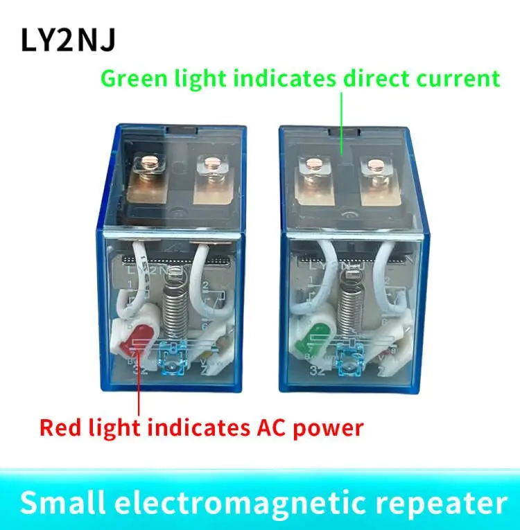 Description Picture 3 of itemLY2NJ 1SET 12V 24V DC 110V 220V AC Coil Power Relay DPDT 8 Pin HH62P JQX-13F With Socket Base