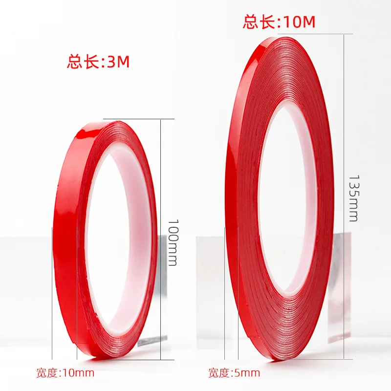 1Roll 3m/10m Double Sided Nail Art Adhesive Tape For False Tips Nail Art Display Creative Design Nail Sticker Strong Sticky Glue 2