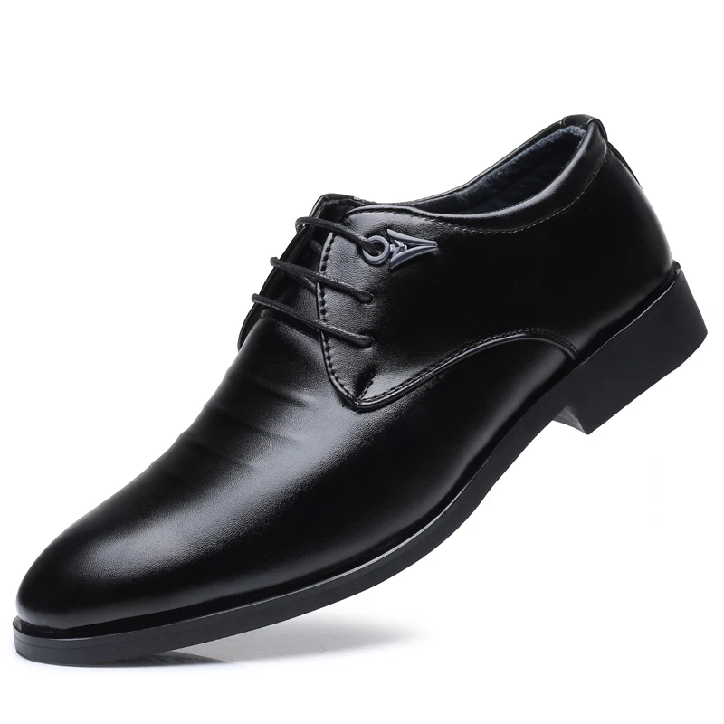 Leather Shoes for Men Luxury Formal Dress Male Plus Size Party Wedding Office Work Slip Business Casual Oxfords Loafers Fomer 2