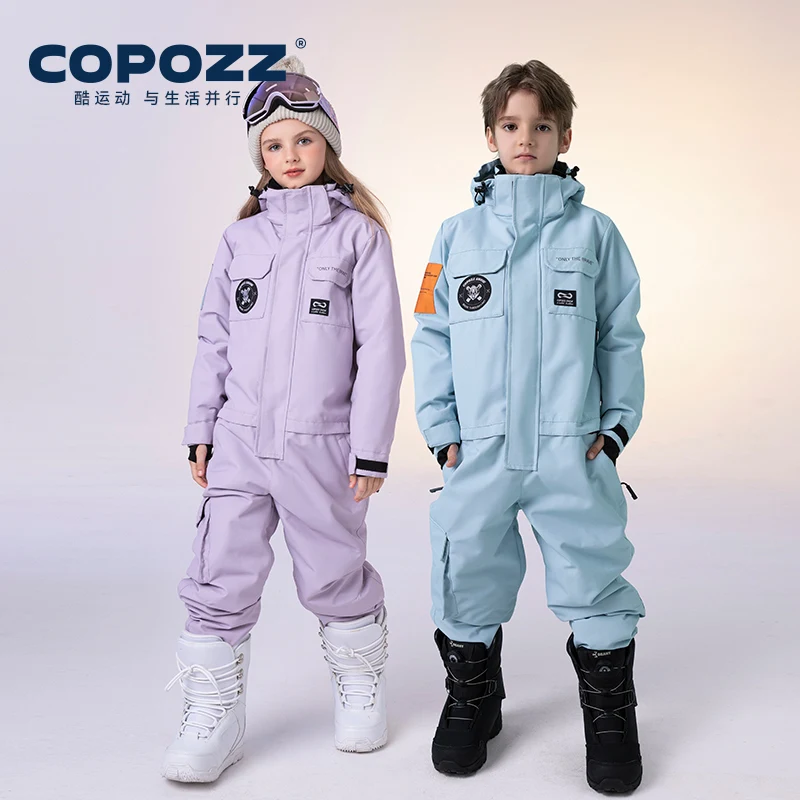Kids Snow Suit Children Snowsuit Kids Ski Suits One Piece Jumpsuits Overalls Outdoor Sports Snowboarding Snow Suit For Boys And Girls
