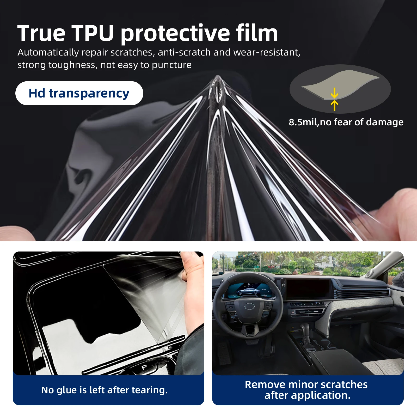 Für Toyota Camry 2025 2026 Unsichtbare Innenraum-TPU-Folie Schutzschicht Innenausstattung Auto-Modifikationszubehör – Detail 11