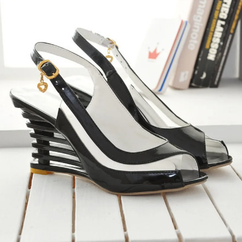 New Women Heel Sandals Buckle Open Toe High Wedge Shoes Women's Summer Shoes Sexy Women Shoes Footwea
