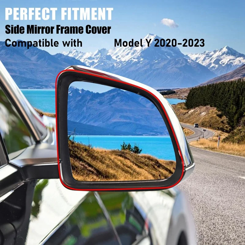 For Tesla Model Y-Side Mirror Cover Lower Bottom Bracket Frame 801 801