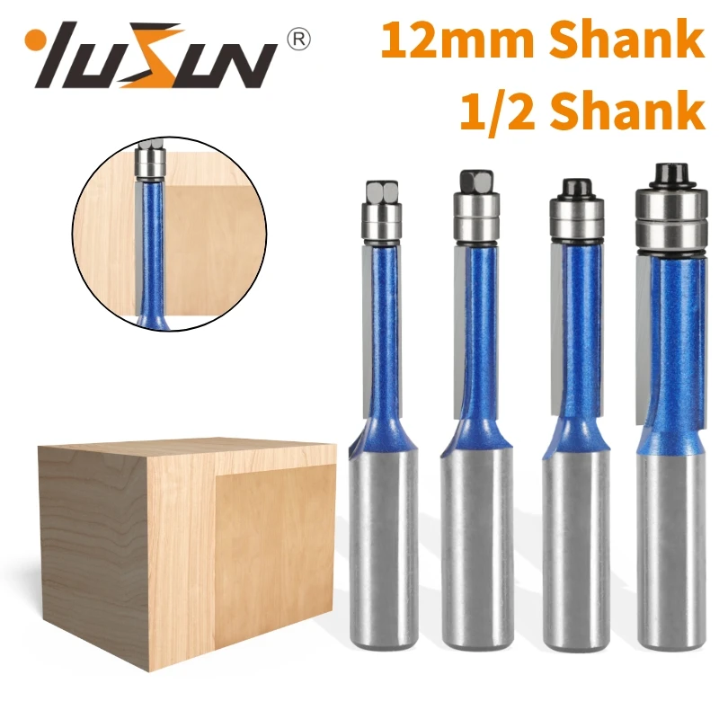 

YUSUN Double Bearing Flush Trim Nit Router Bit Woodworking Milling Cutter For Wood Bit Face Mill Carbide Cutter End Mill