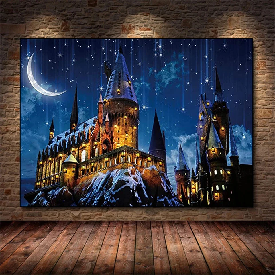 Finished Harry Potter Canvas Diamond Painting-picture-rhinestones  Picture-wall Art-kids Theme Picture-handmade Mosaic Gem Picture 