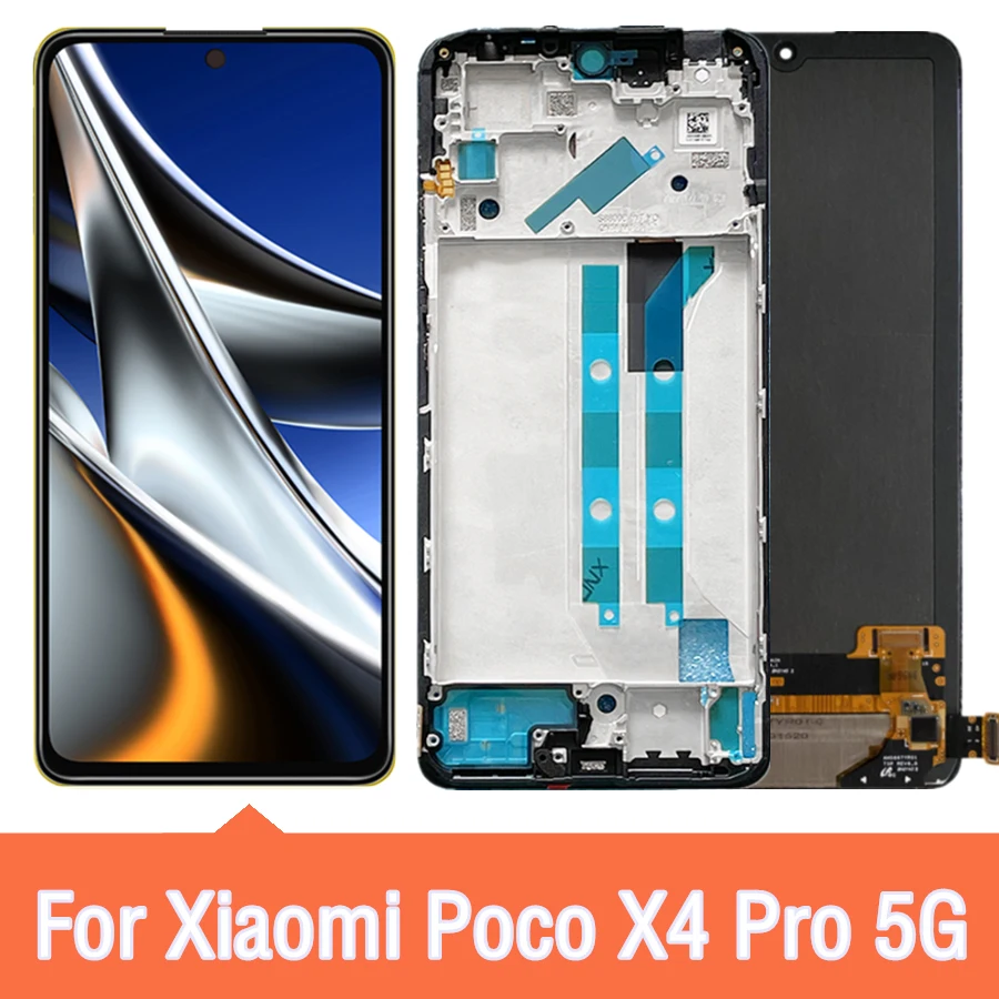 

Amoled-экран для Xiaomi POCO X4 Pro 5G 2201116PG, ЖК-экран, сенсорный дигитайзер в сборе