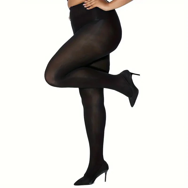 Plus Size 120D Samtstrumpfhose für Damen, sexy, einfarbig, 14 Farben, elastische Strumpfhose, weiche, modische Leggings, neu – Detail 15