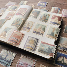 40 sztuk Vintage zbieraj znaczki wytłaczanie na gorąco materiał naklejki opakowanie DIY pamiętnik śmieci Journal Decor naklejki na etykiety Album Scrapbooking tanie i dobre opinie CN (pochodzenie) Paper MY27DT202