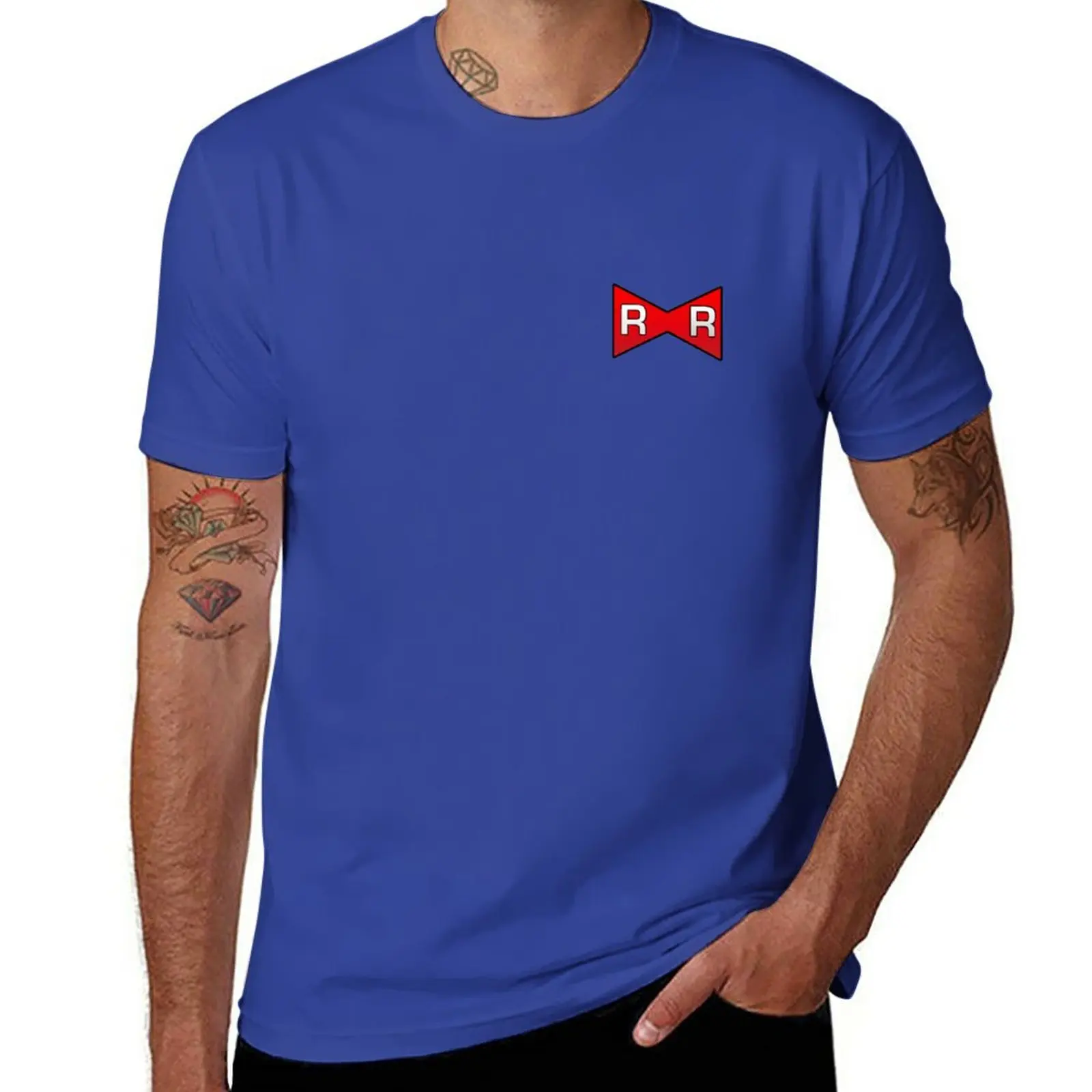 Vibrant Red Ribbon Army Oversized Hippie T-Shirt