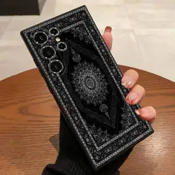 Black Persian Carpet Floral Pattern Phone Case Cover - Samsung S21Ultra (Z1)