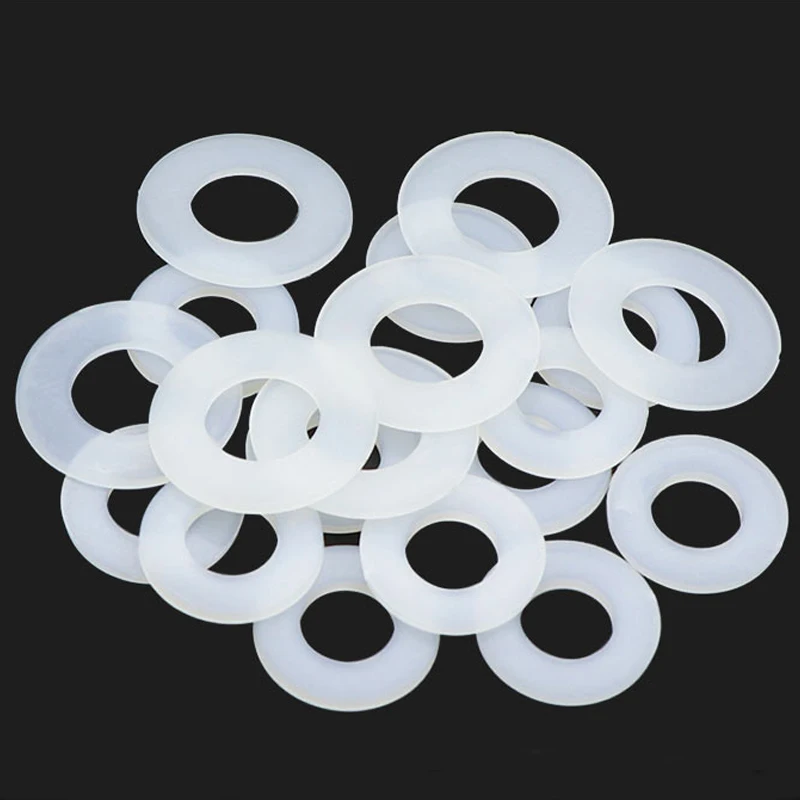 20/100pcs White Plastic Nylon Washer Assortment Plated Flat Spacer