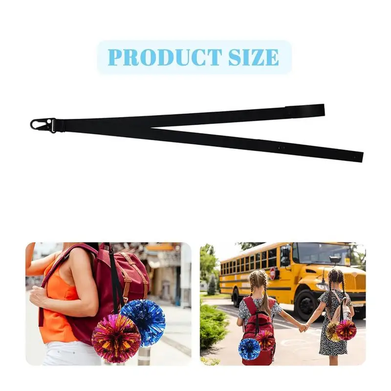 Pom Poms Strap For Cheerleader 2X Backpack Cheer Cheerleading Lanyard Pom Strap Cheer Bag Accessories For