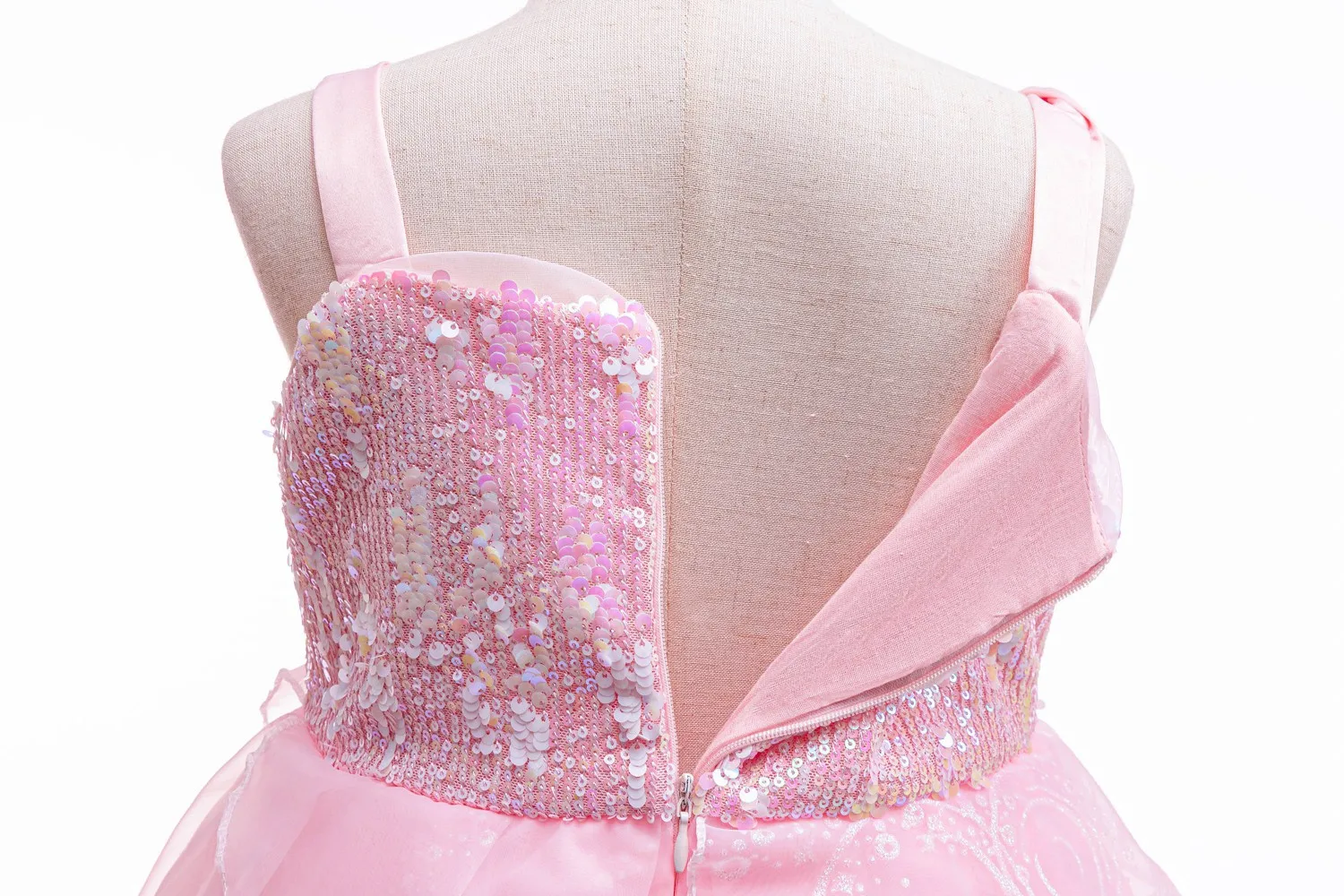 Mädchen Glinda Cosplay Kostüm Rosa Prinzessin Kleid für Bühnenauftritt Halloween Party Hochzeit Geburtstagsgeschenk von Bad Wicked – Detail 6