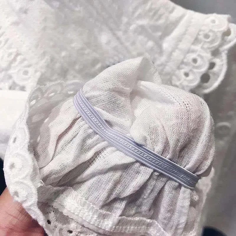 여아용 얇은 섹션 셔츠, 통기성 화이트 셔츠, 가디건, 캐주얼 긴팔 상의, 여아 의류, 용수철 및 가을
