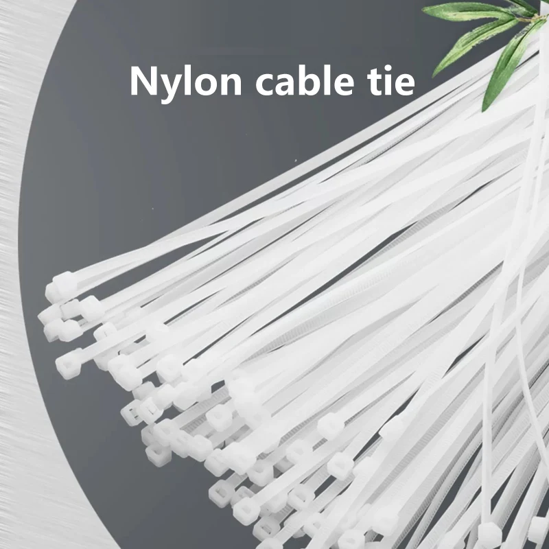 

White Self-Locking Nylon Cable Ties Wire Network Cable Strong Bundle Plastic Cable Management Strap Holder 100pcs 50pcs 30pcs