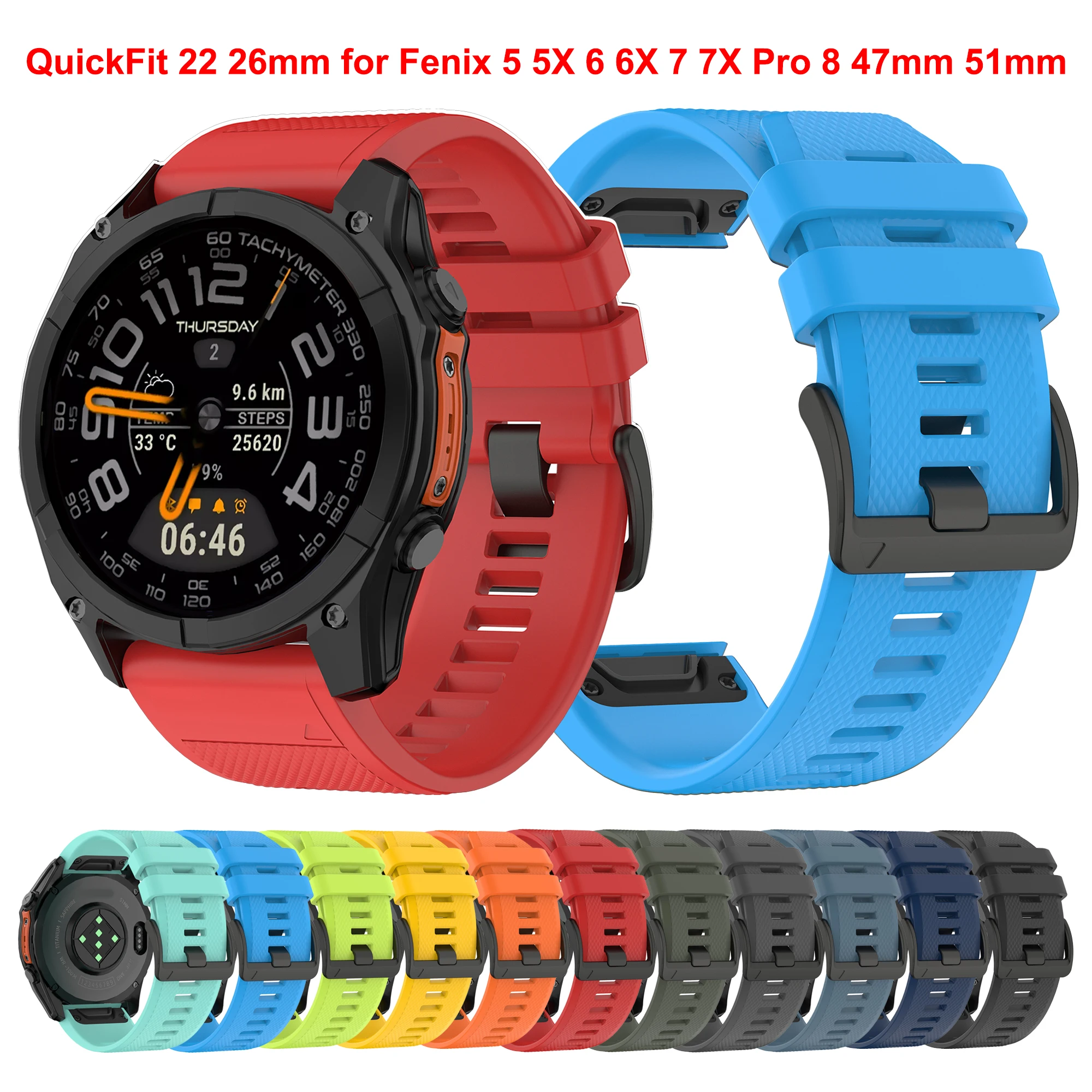 QuickFit Premium Watch Strap – 22mm/26mm Adjustable Band