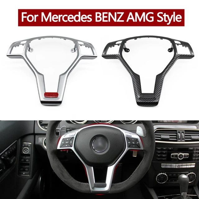 Car Steering Wheel Chrome Trim Cover For Mercedes Benz AMG C E GLK