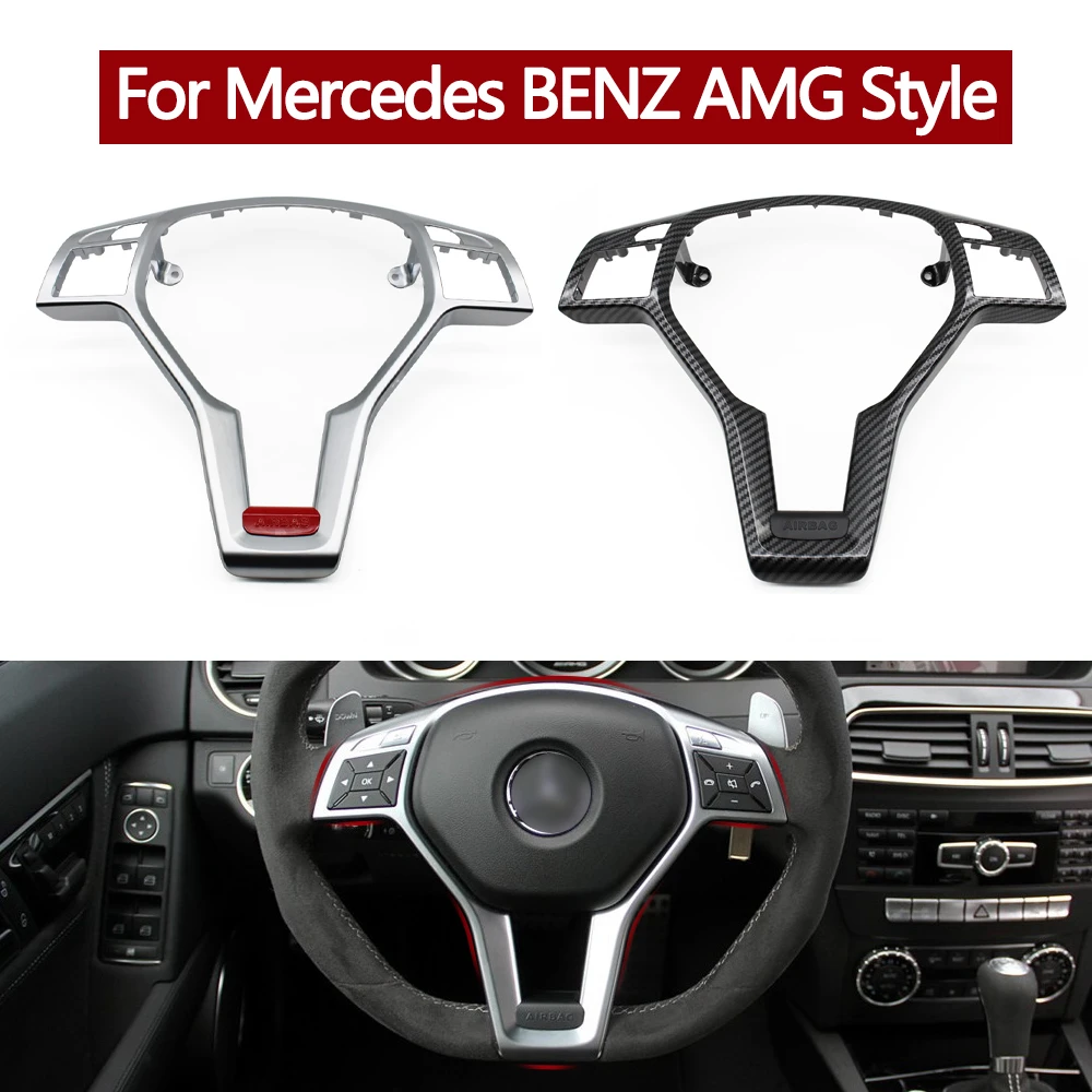 Car Steering Wheel Chrome Trim Cover For Mercedes Benz AMG C E GLK GLA
