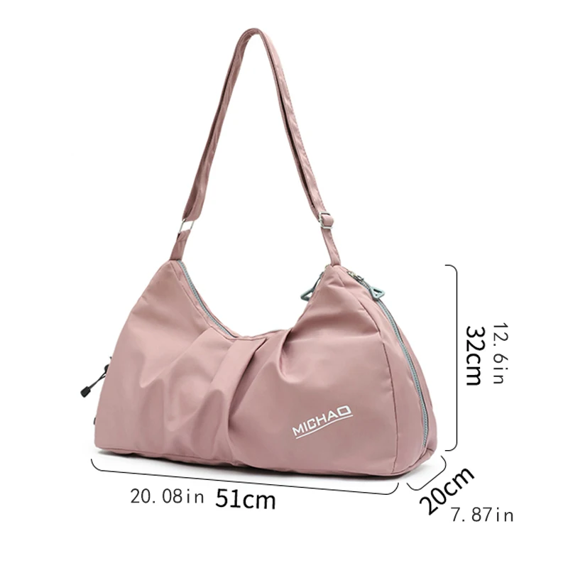 Large capacity travel luggage bag - adjustable shoulder straps, sports and fitness bag, yoga bag, dry wet separation