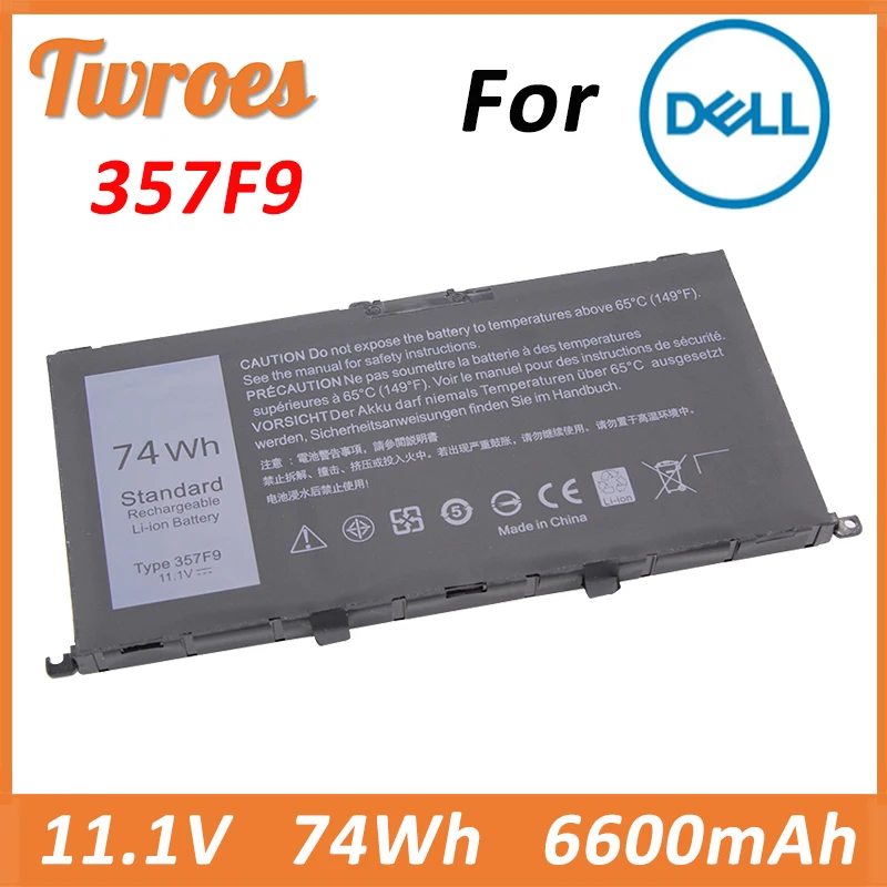 

Laptop Battery 357F9 74Wh 11.1V 74Wh For DELL Inspiron 15 7559 7000 7557 7567 7566 5576 5577 P57F P65F 71JF4 INS15PD-1548B 1748B