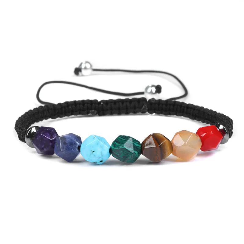 Natural Stone 7 Chakra Bead Bracelets Bangles Tiger Eye Bead - Temu