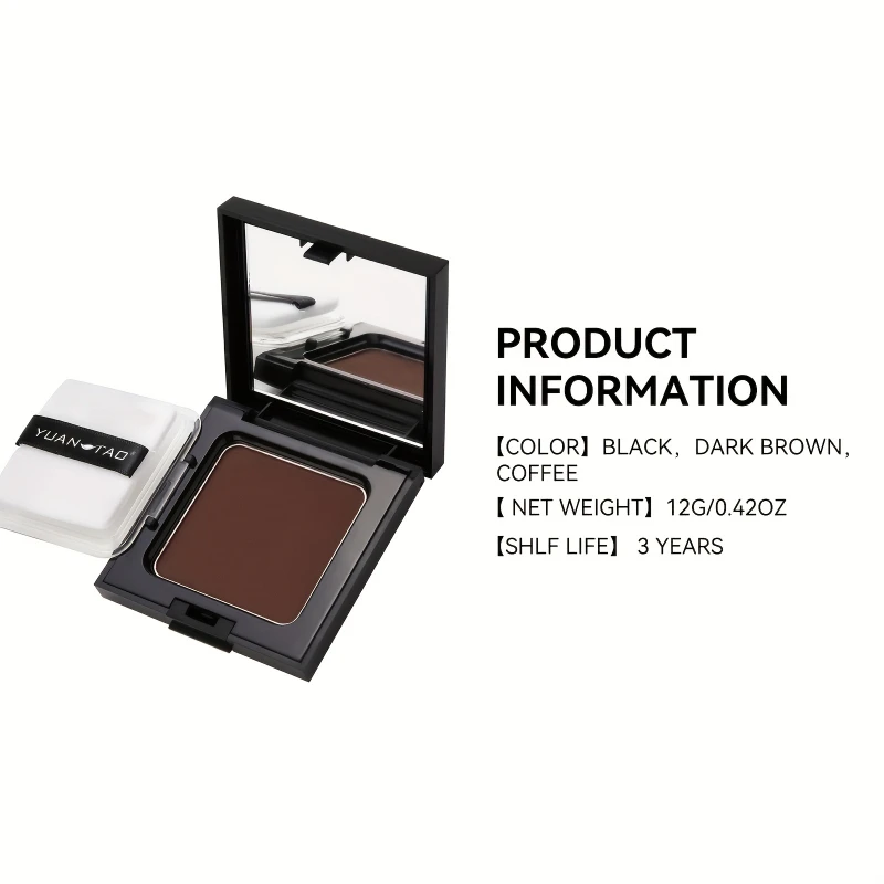 Instant Hairline Hair Powder Waterproof Hair Dye Powder Eyebrow Contour Portable Touch-Up for Gray Coverage
