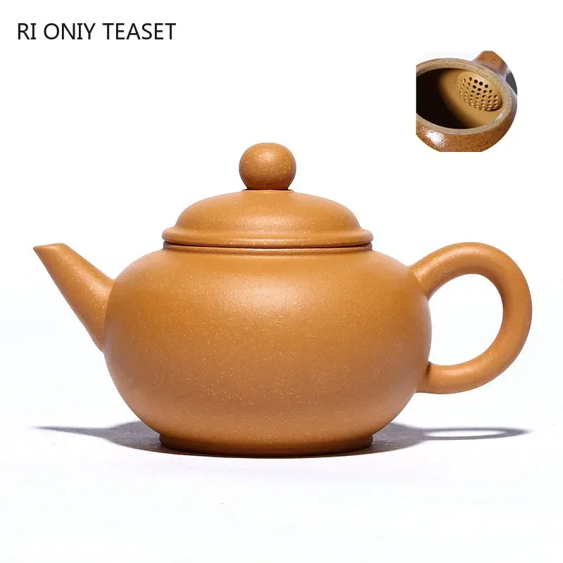 Purple Clay Teapot 100ml Chinese Yixing Purple Clay Teapot Raw Ore Section Mud Home Tea Pot Ball Hole Filtration Zisha Kettle Handmade Tea Set