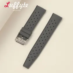 Versatile Soft Silicone Sport Watch Strap - Quick Release Wristband - 20mm (Grey)