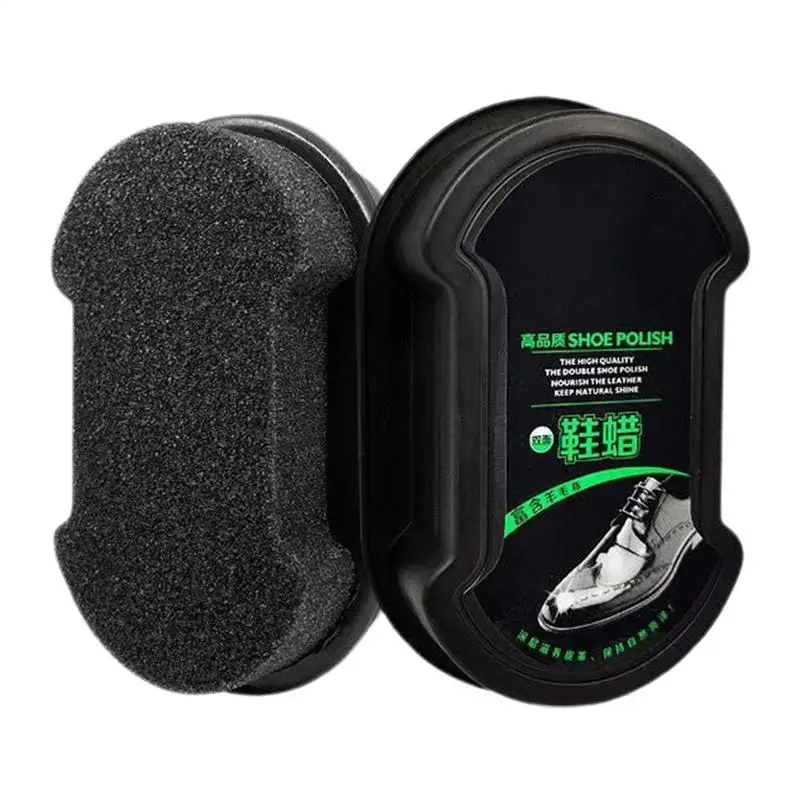 Multi-functional Double-faced Shoe Polish Leather Cleaner Shoes Brush Care Sponge Transparent Wax leather care cream leather shoe brush