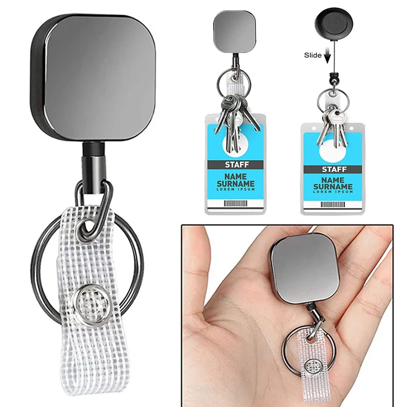 Corpo porta badge identificativo in metallo resistente retrattile