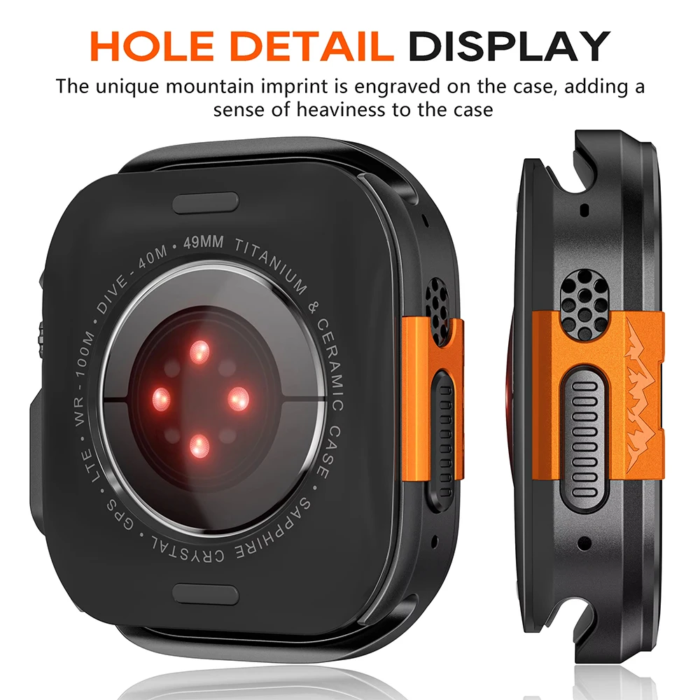Enhanced Metal Protective Case for Apple Watch Ultra - Premium Aluminum Alloy Bumper Frame
