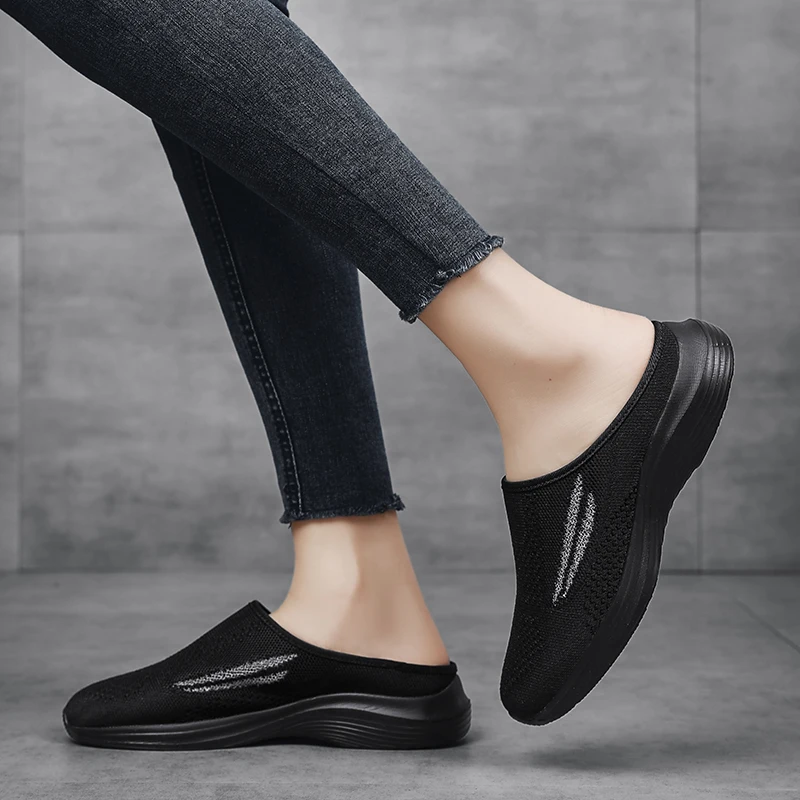 تنفس ضوء النساء البغال جديد غير رسمي نصف النعال في...