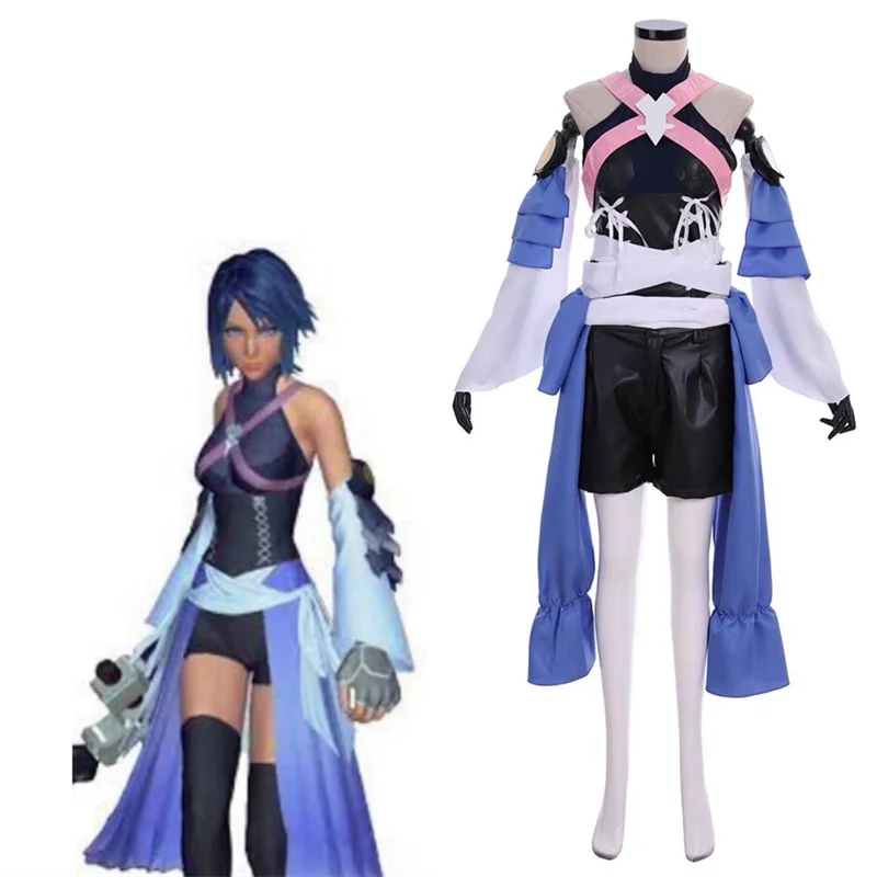 

Kingdom Hearts Birth By Sleep Aqua Cosplay Costume Halloween Carnival Clothing Outifts